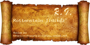 Rottenstein Ildikó névjegykártya
