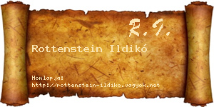 Rottenstein Ildikó névjegykártya